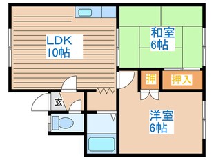 リバ－ハイツ星置の物件間取画像